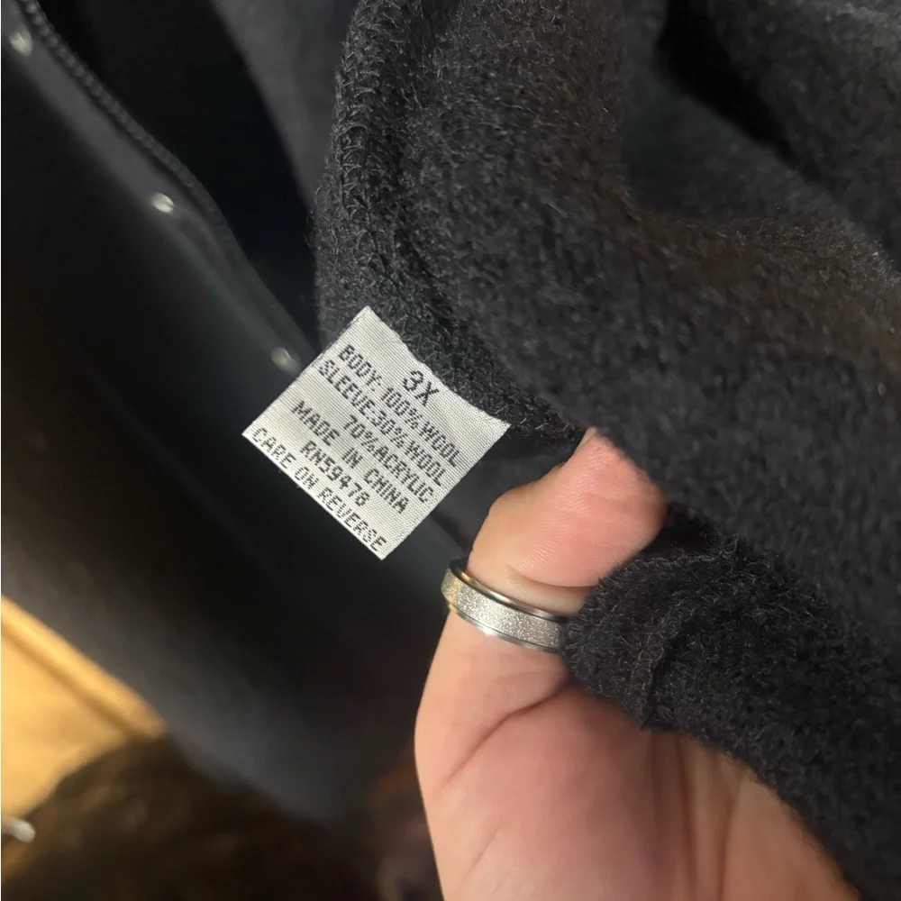 Carole Little Black Zip Up Sweater - Picture 7 of 12